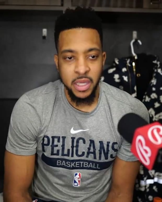Pelicans  CJ  McCollum and Trey Murphy II Postgame Interviews at Boston